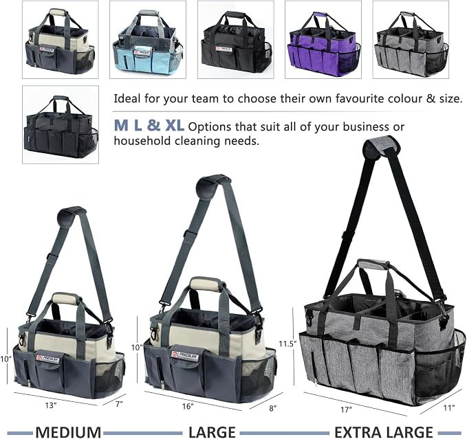 Cleaning Caddy for Cleaning Suppliers Organizer with Pockets for House Cleaning Essentials, Cleaning Organizer, Wearable Cleaing Bag Tote, Storage Caddy for Housekeeping
