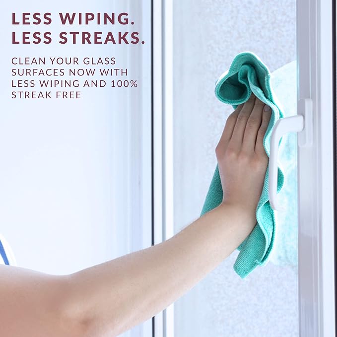 HOPE'S Perfect Glass Cleaner Spray, Streak-Free, Ammonia-Free Window, Mirror, Screen, Tinted Glass, and Shower Door Cleaner, Indoor and Outdoor Glass Surfaces, 32 Fl Oz, Pack of 2