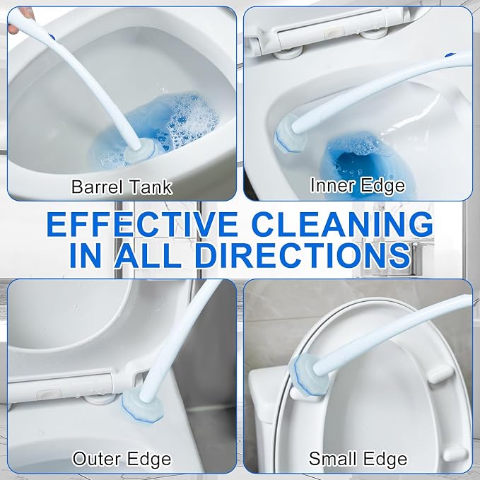 100pcs Disposable Brush Head Refills For Clorox Toilet Cleaning System, | Upgrade Fiber Cleaner Heads for Clorox Toilet Closestool .(not included brush rod)