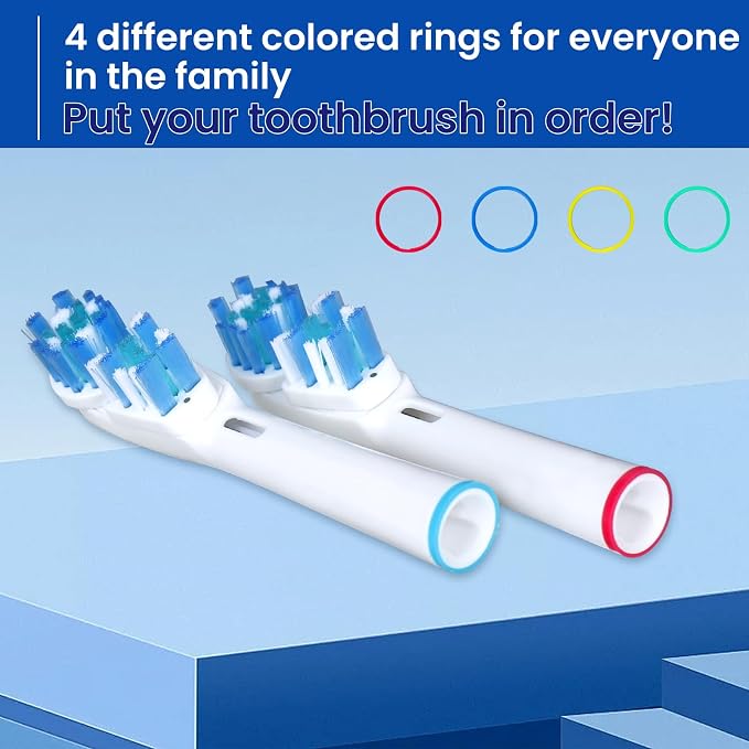 Replacement Brush Heads Compatible with Oral B- Double Clean Design, Double Clean Brush Heads, Compatible with Braun Oral-B Dual Clean Electric Toothbrush (8-Pack)