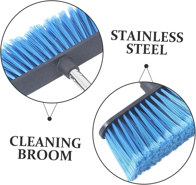 VALICLUD Long Handle Broom for Home Cleaning Versatile Indoor Outdoor Cleaning Tool with Soft Bristles for Efficient Dust Collection for Kitchens Yards Garages and More