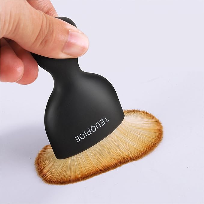 Car Detailing Brush for Interior Dusting and Air Vents, Brown | Soft synthetic bristles clean dashboards, vents, and consoles. Lightweight PP handle is suitable for dry or wet use.