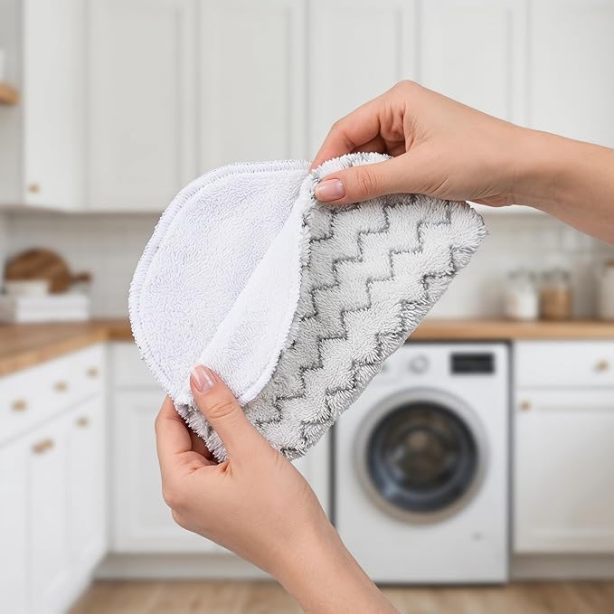 ULTECHNOVO Steam Mop Covers Replacement Reusable Washable Steam Mop Pad for 1940/1440 Water Absorbent Cleaning Cloth Cover for Tile Marble Hardwood Floors 11.81 X 7.08 X 0.78 in 1 Pack