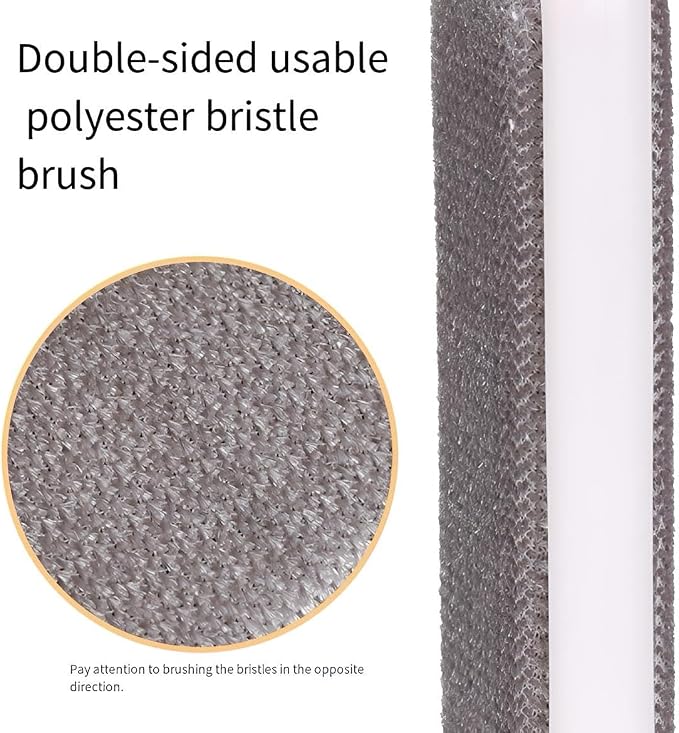 Generic Reusable Double - Sided Lint Remover Brush, Self - Cleaning Design for Clothes, Sofa, Car Seats