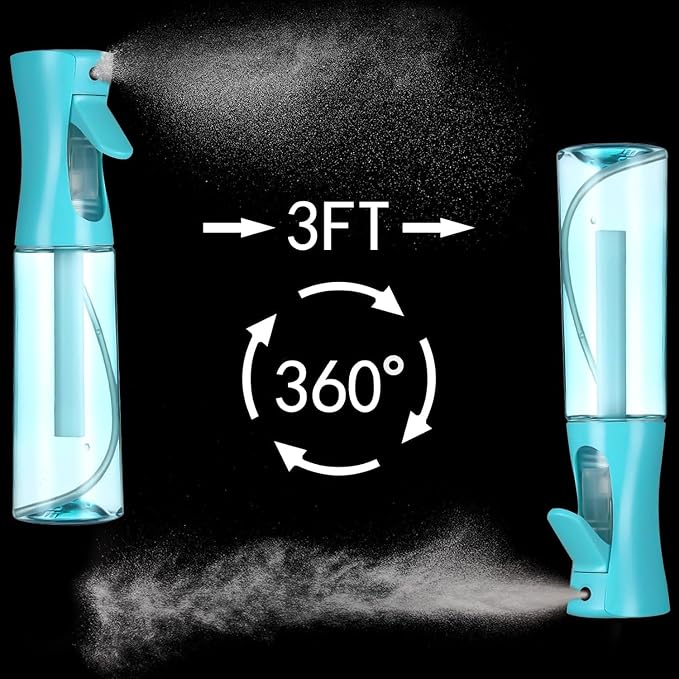 Spray Bottle For Hair,Continuous Spray Bottle, Empty Spray Bottles – Recycled Hair Misting Sprayer for Styling, Cleaning, Plants, Barbers (Blue)