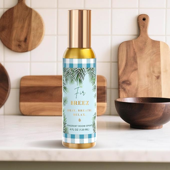 Room Spray, Fir Breeze, 4 fl oz, Air Freshener for Home, Bathroom | Long-Lasting Odor Eliminator for Office