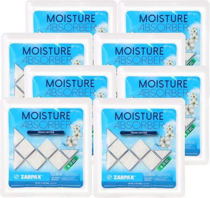 Moisture Absorber Sachets Fresh Cotton 1.4 oz/40g - Remove Excess Moisture In Air & Odor - Desiccant Dehumidifier for Closet, Drawer, Safe, Storage - Dampness & Humidity Control - Set of 30