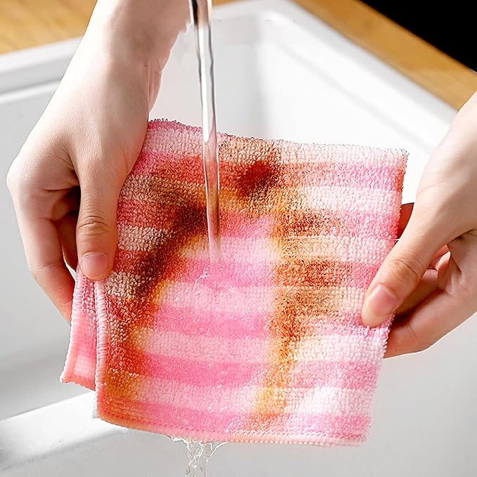 Microfiber Cleaning Cloth,5PK,11.8"x11.8",Ultra Soft Highly Absorbent Kitchen Towels Set,Reusable Streak-Free Lint-Free Cleaning Towels,Cleaning Rags for Window Car Kitchen Home