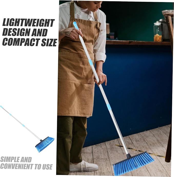 VALICLUD Long Handle Broom for Home Cleaning Versatile Indoor Outdoor Cleaning Tool with Soft Bristles for Efficient Dust Collection for Kitchens Yards Garages and More