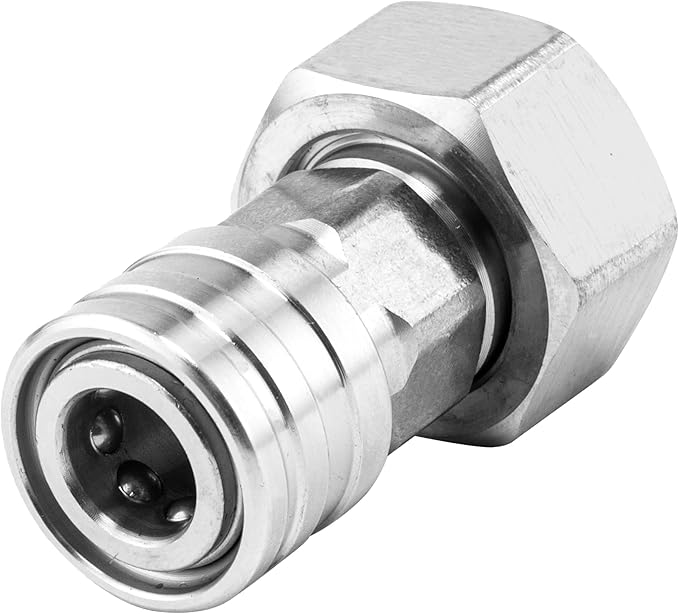 Raincovo Garden Hose to Pressure Washer Adapter, Stainless Steel, 1Pack | 3/4” GHT to 1/4” Quick Connect, Convert Water Hose to Power Washer Connector, Car Washing Nozzle & Hose Attachment