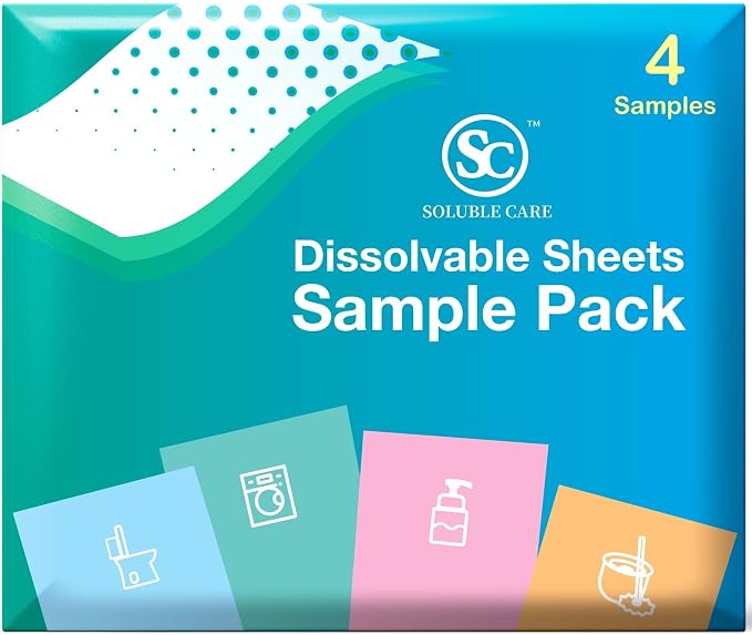 Laundry Detergent Sheets + Cleaning Sample Pack, Fresh Scent | 180 Loads, Includes 4-Sheet Sample Pack, Ultra-Concentrated, Works in Hot & Cold Water, Home & Travel