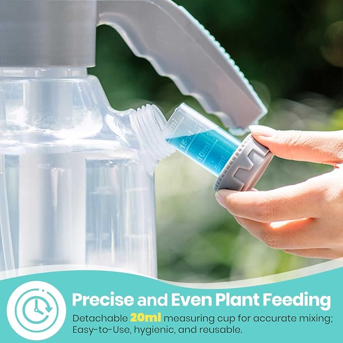 VENETIO Heavy-Duty 1 Gallon Plant Watering Can | Hand Pump Sprayer for Liquid Fertilizer/Soap with 2-Mode Nozzle | Multi-Purpose Garden Feeder for Spraying Flowers, Weeds, Pests and Cleaning