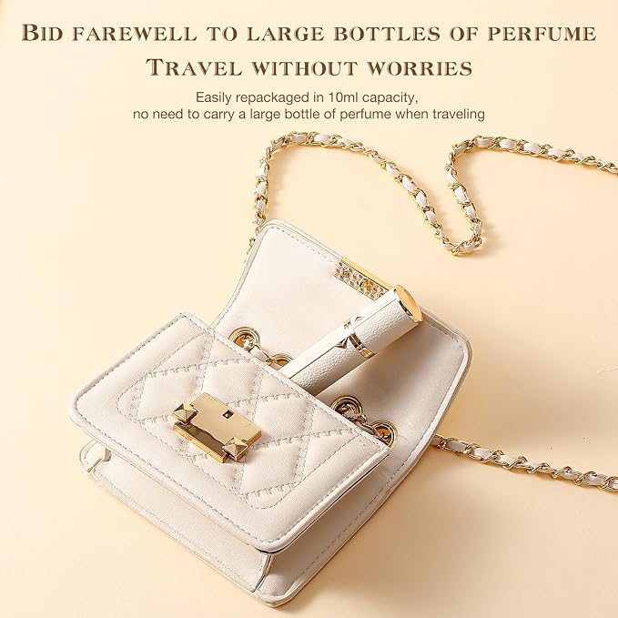 kuangre 10ml Atomizer Perfume Spray Bottle, Empty Cologne Dispenser, Portable Sprayer Travel Essentials for Many Scenes Gifts.