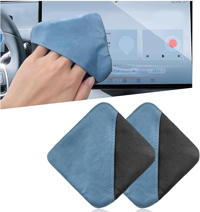 Ohleats Car Screen Cleaner, Microfiber Cleaning Pad | Lint-Free & Scratch-Safe, Glove-Style Wear, Wet/Dry Dual-Use, Foldable Portable, For Car/Phone/Tablet/Laptop/TV