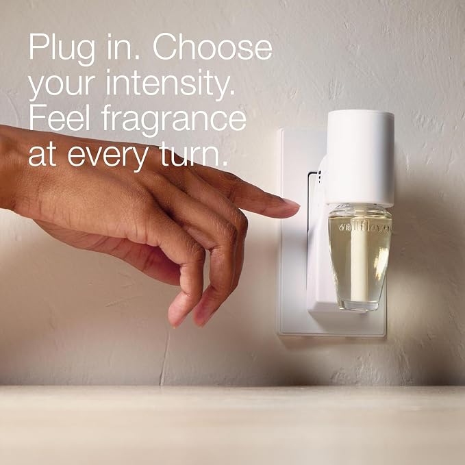 Bath & Body Works Wallflowers Fragrance Plug, White Scent Control, Plug-In Air Freshener Device with 3 Intensity Levels for Bedrooms, Bathrooms & Living Spaces - 2 Pack