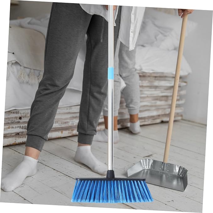 VALICLUD Long Handle Broom for Home Cleaning Versatile Indoor Outdoor Cleaning Tool with Soft Bristles for Efficient Dust Collection for Kitchens Yards Garages and More