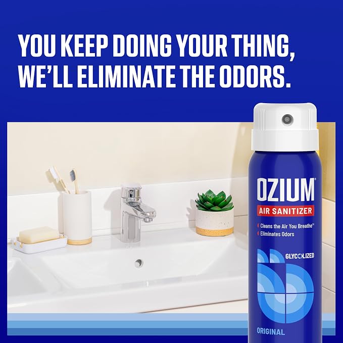 Ozium 3.5 Oz. Air Sanitizer and Odor Eliminator Spray | For Homes, Cars, Offices and More, Original Scent, 4 Pack