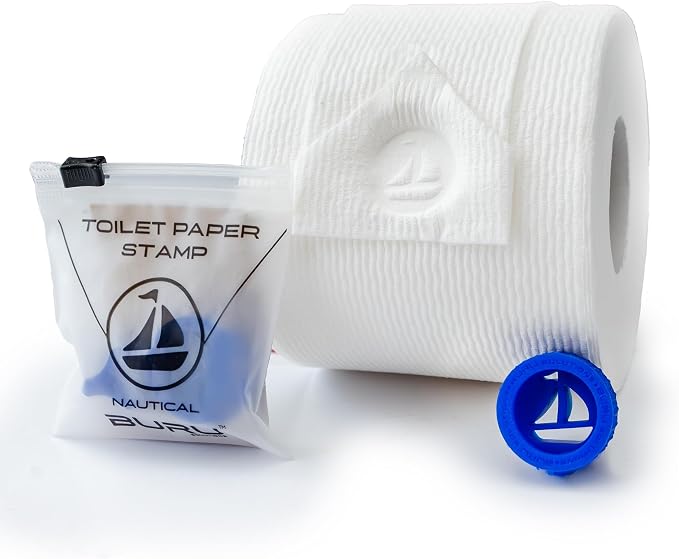 Toilet Paper Stamp Nautical (Sailboat) - Add a Unique Personal Touch to Your Bathroom Decor! Enhance Your Home Decor. Ideal for Housekeeping, Hotels, Rentals, Home Staging Decor