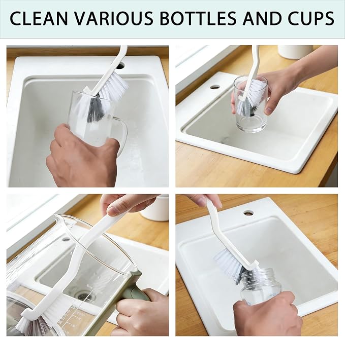 Crevice Cleaning Brush Set, Hard Bristle Gap Scrubber Tools for Bathroom Grout, Window Tracks & Shower Doors, Deep Cleaning Home Essentials & Practical Housewarming Gifts 12-Pack
