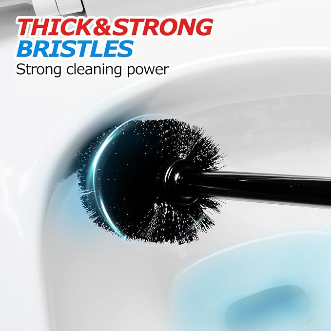 FORASTO 2Pack 2 in 1 Toilet Brush and Plunger Set, Extended Handle Plunger,Toilet Bowl Brush Plunger Set,Bathroom Cleaning Tools,Toilet Brush Plunger Combo,Cleaning Brush,Cleaning Supplies | 21" Extended, Cleaning Gloves, Heavy Duty Rubber Toilet Bowl ...