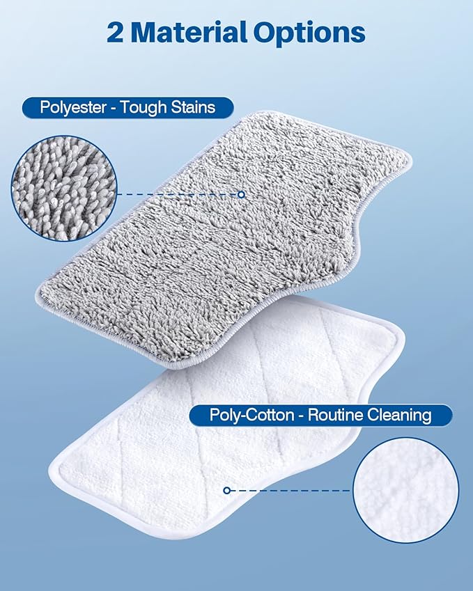 LABIGO 6 Pack Steam Mop Replacement Pads for Multi-Surface Cleaning | Machine Washable Reusable Microfiber Cloths, Compatible With Steamer Mop for Cleaning Floors and Carpets