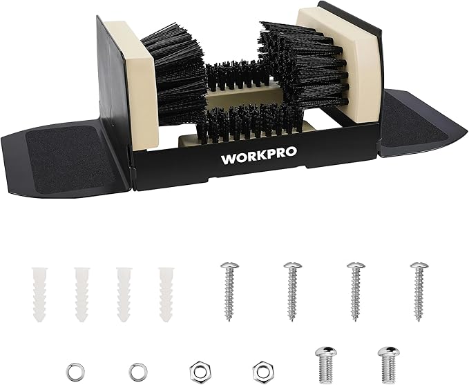 WORKPRO Extra Wide Boot Cleaner, Shoe Brush Scraper Scrubber Outdoor | Extra Wide,Length 19'' (48.5 cm), Heavy Duty Boot Brush, All Weather fits for Farm, Porch, Indoors & Outdoors