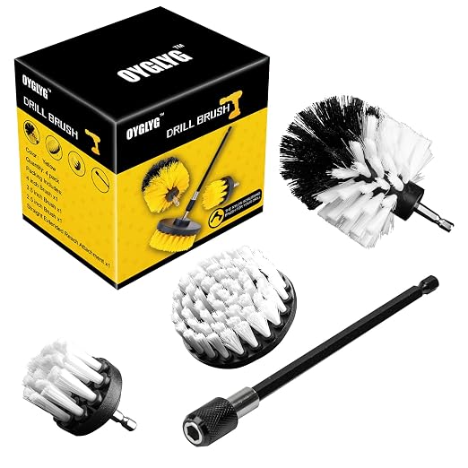 Drill Brush Attachment Kit, 3-Piece Cleaning Set for Bathtubs, Showers, Tiles, Carpets, and More