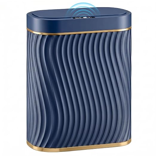 Ogikey Bathroom Small Trash Can with Automatic Touchless Lid, 2.6 Gallon Smart Garbage Can Narrow Waterproof Trash Bin for Bedroom, Office, Living Room