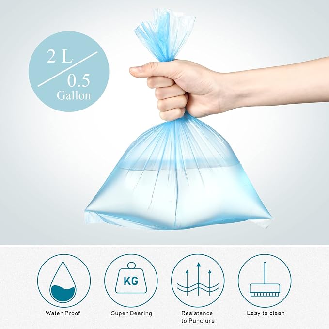 Epakh 240 Counts Mini Trash Bags 0.5 Gallon Tiny Garbage Bag, Mixed Color | Small Garbage Liners for Car Office Desktop, Strong Waste Bags for Wastebasket Bin, Durable Pet Leak Resistant