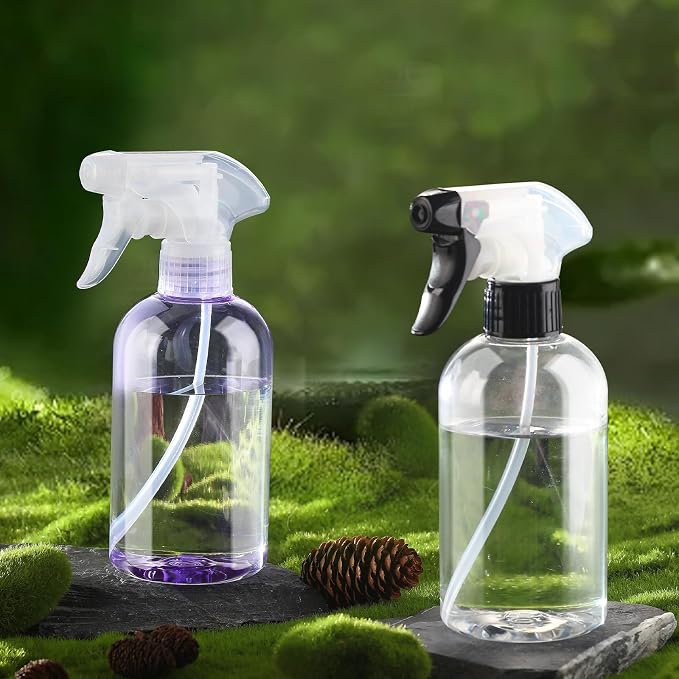 Spray Bottles 2Pack 10oz Plastic Squirt Bottles Water Spray Bottle | Mist Stream Empty Sprayer BPA-free Refillable Container Adjustable Nozzle for Plants, Pet Training, Kitchen Cleaning