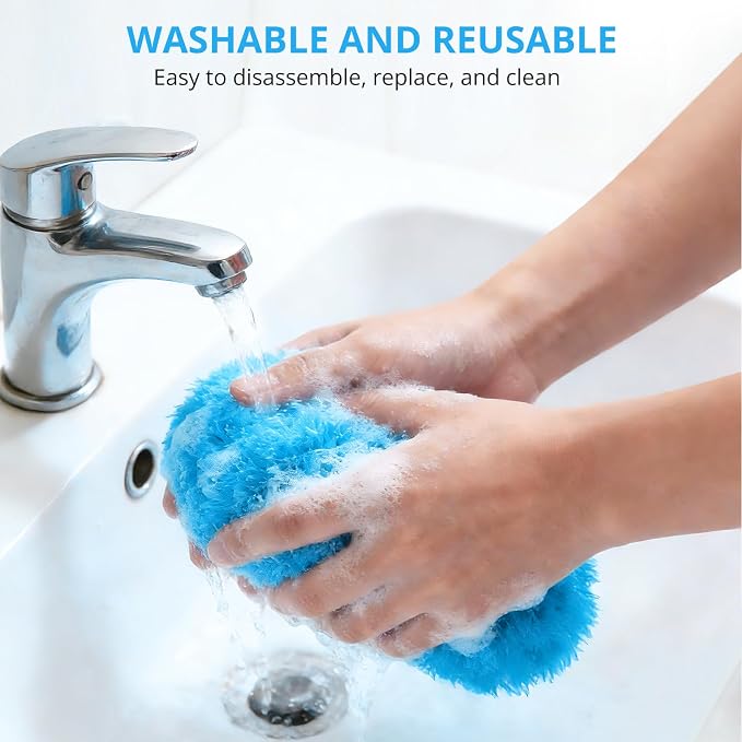 SetSail Ceiling Fan Cleaner Duster, with Extension Pole for Cleaning, Blue | Microfiber Ceiling Fan Duster, 13 to 48 Inch, Washable, Ceiling Fan Blade Dusters