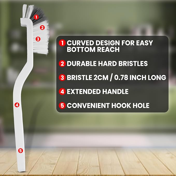 8 Pcs Crevice Cleaning Brush Set Hard Bristle Tools for Narrow Spaces | Multi-Purpose Grout Brush for Bathroom, Shower, Window Tracks & Kitchen Cleaning, Perfect for Gaps, Grooves and Tight Areas