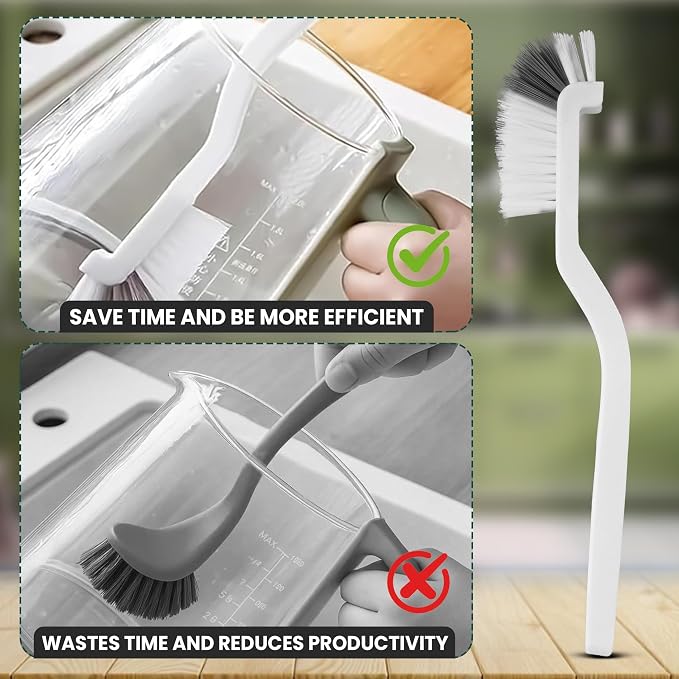 8 Pcs Crevice Cleaning Brush Set Hard Bristle Tools for Narrow Spaces | Multi-Purpose Grout Brush for Bathroom, Shower, Window Tracks & Kitchen Cleaning, Perfect for Gaps, Grooves and Tight Areas