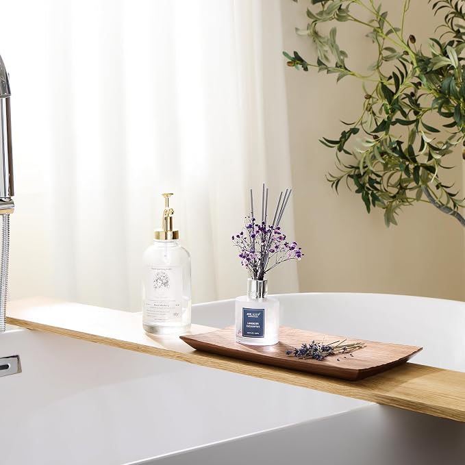 Reed Diffuser Set,3.38 fl oz (100 ml) - Lavender Eucalyptus Oil Diffusers with 8 Reed Sticks, Home Fragrance Reed Diffuser for Bathroom Shelf Decor