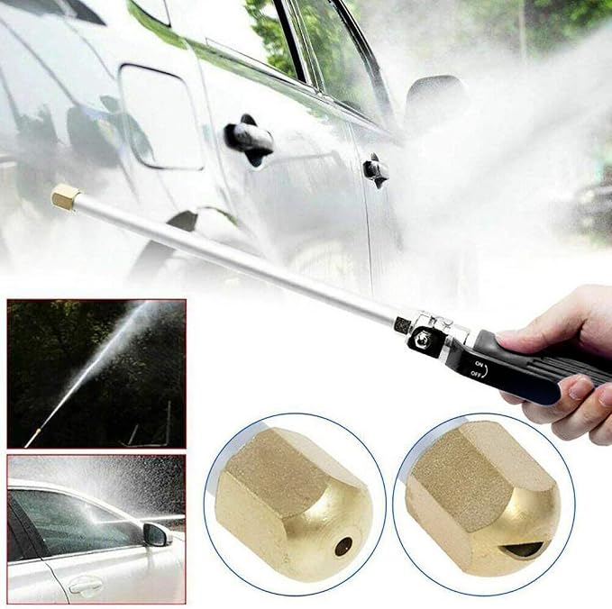 High Pressure Power Washer wand, Hydro Jet Water Hose Nozzle,Watering Sprayer Cleaning Tool, Wand Lance for Gutter Patio Car Pet Window Glass Black | Cleaning Tool Wand Lance for Gutter Patio Car Pet Window Glass