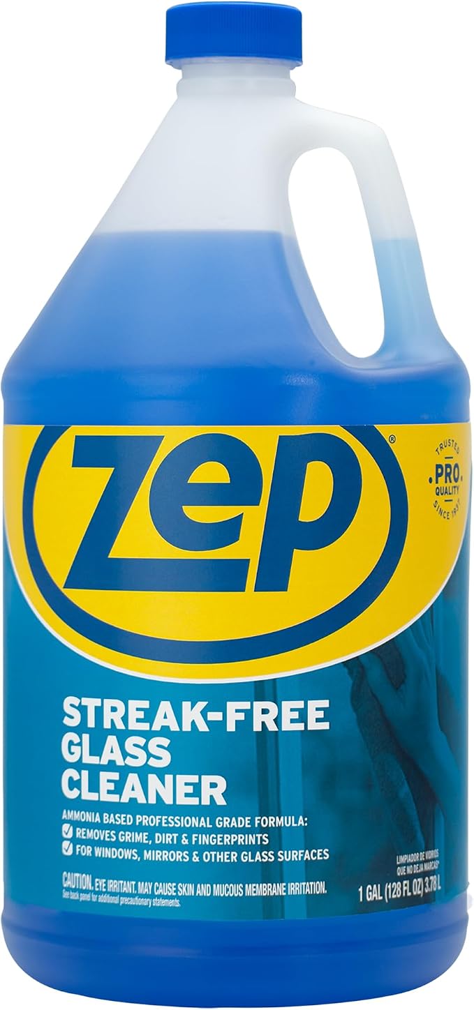 Zep Streak-Free Glass Cleaner - 1 Gallon - (Case of 2)