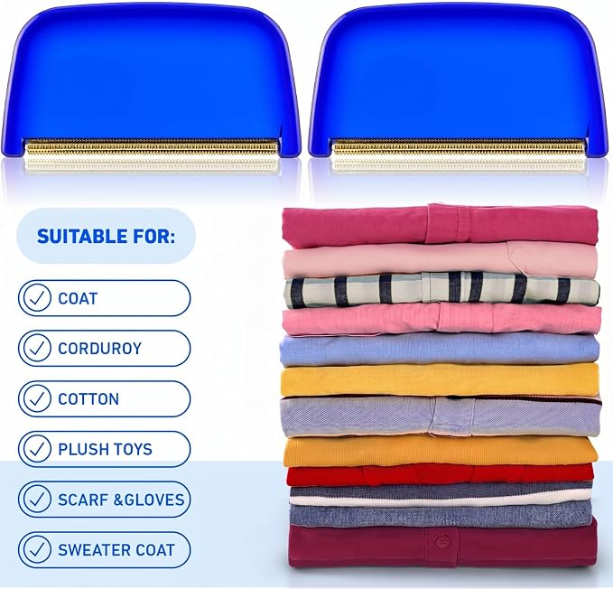 Boao 4 Pieces Sweater Combs to Remove Pilling Sweater Defuzzer,Classic | Multi-Fabric Sweater Comb, Wool Cotton Pilling Remover, Remove Fuzz and Bobbles from Clothes Coats Blankets