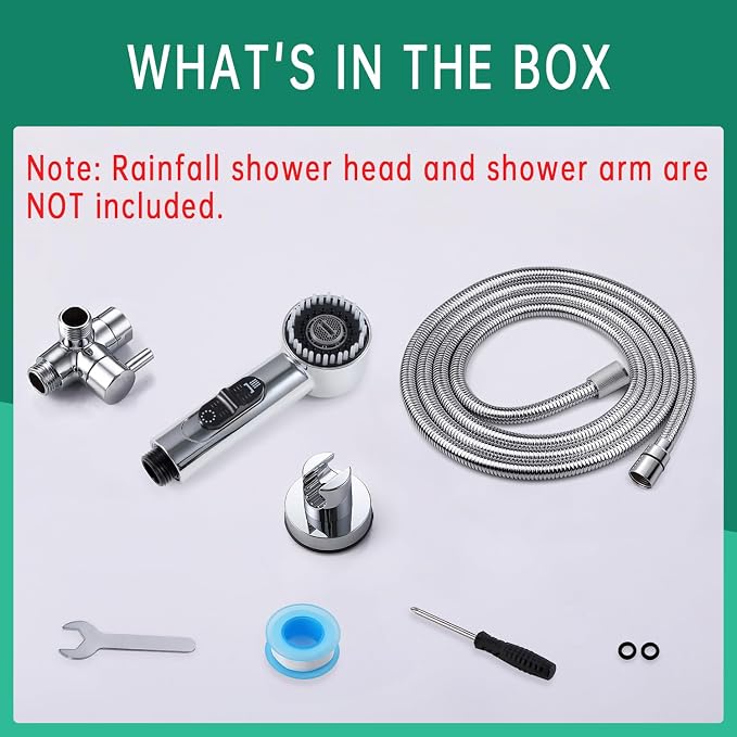 High Pressure3 Mode Dog Shower Attachment with ON/OFF Switch | With ON/OFF Switch, 100 Inches Extra Long Hose, Easy to Install, Indoor & Outdoor Use, No-Drill Hook Mount