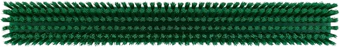 Vikan 31952 24" Heavy-Duty Push Broom, Soft/Stiff, Green