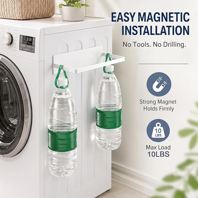 Magnetic Hanger Organizer for Washing Machine & Closet Laundry Room, Hanger Storage Rack Stacker