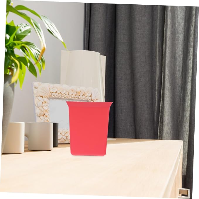 Veemoon Plastic Storage Caddy Organizer Portable Cleaning Bin with Ample Capacity for Tools Supplies for Hotels Bathrooms Red Utility Basket for Housekeeping