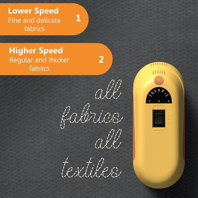 Pionix Extra Power Fabric Shaver - 35W Electric Lint Remover for Clothes/Upholstery/Furniture/Couch - Speed of 12000 RPM - Heavy Duty Sweater Shavers to Remove Pilling - Large Fuzz Remover Yellow