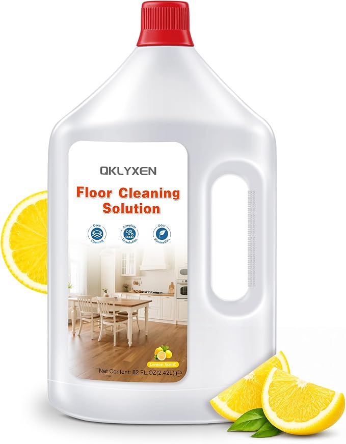 82 FL OZ Lemon Scent Floor Cleaning Solution Compatible with Roborock | Zesty Scent, 2.4 L Floor Cleaner for All Cordless Wet/Dry Vacuum Mop Cleaner & Robot Vacuums with Mopping