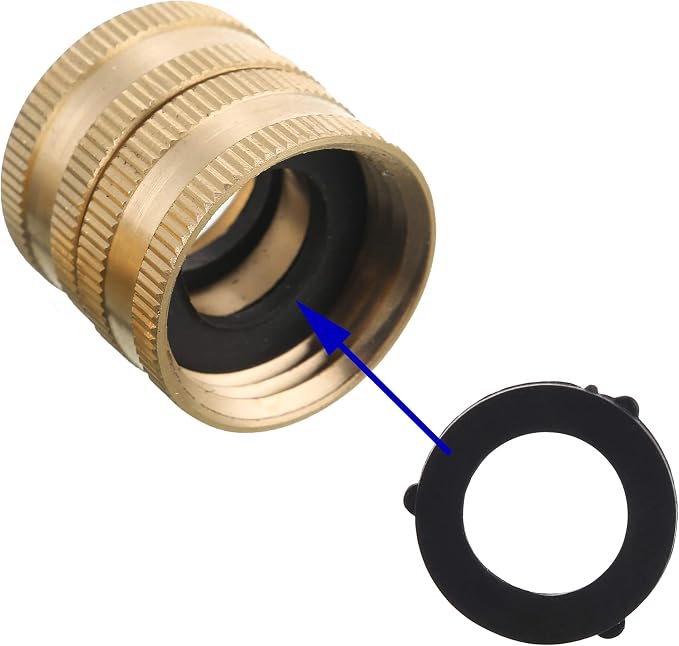 M MINGLE Garden Hose Adapter 3/4”, Male to Male, Female to Female, 4-Pack | Standard 3/4” GHT, Solid Brass Connector, Rust-resistant, Easy to Install, No Leakage, Extra 4 Washers