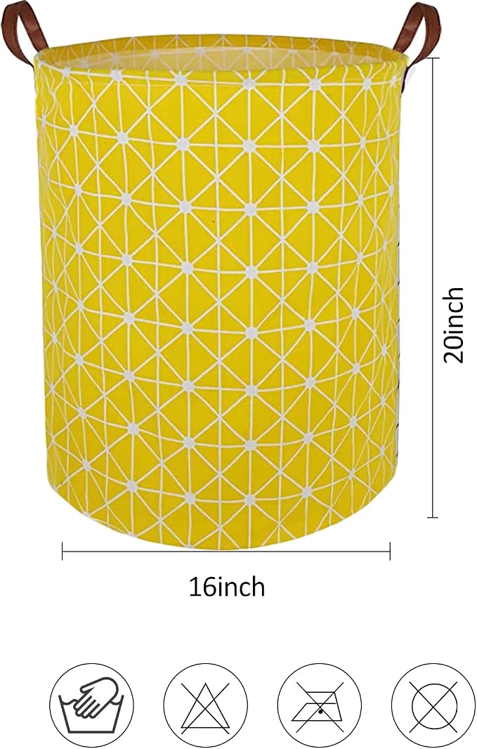 Collapsible Laundry Basket in Bedroom Waterproof Laundry Hamper in Bathroom Large Laundry Bag in College Dormitory Cloakroom Livingroom Nursery Organizer Toy Bin