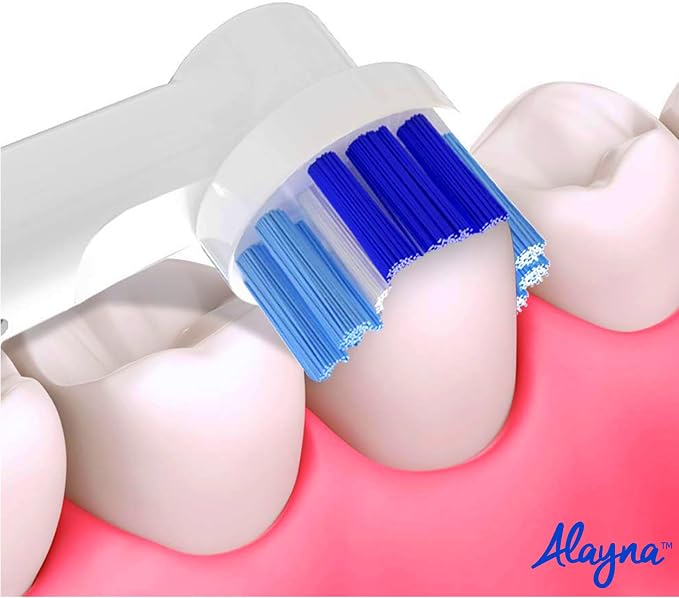 Alayna Toothbrush Heads Compatible with Oral-B, Precision Style, 16 Pack | Replacement Brush Head Refills Compatible with Braun Oral-B Pro 1000, 3000, 5000, 7000, 8000, 9600 and Most Click-On Handles
