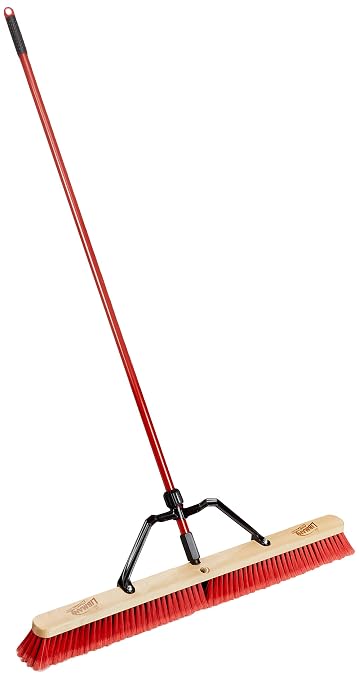 Libman Multi-Surface Heavy-Duty Push Broom — 3-Pack Case, 36in. Wide with 1in. x 60in. Handle, Model# 1101003