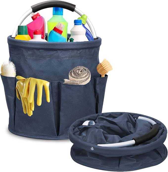 17L Cleaning Caddy for Cleaning Supplies with Handle,Cleaning Supplies Organizer Bucket for Home Garden