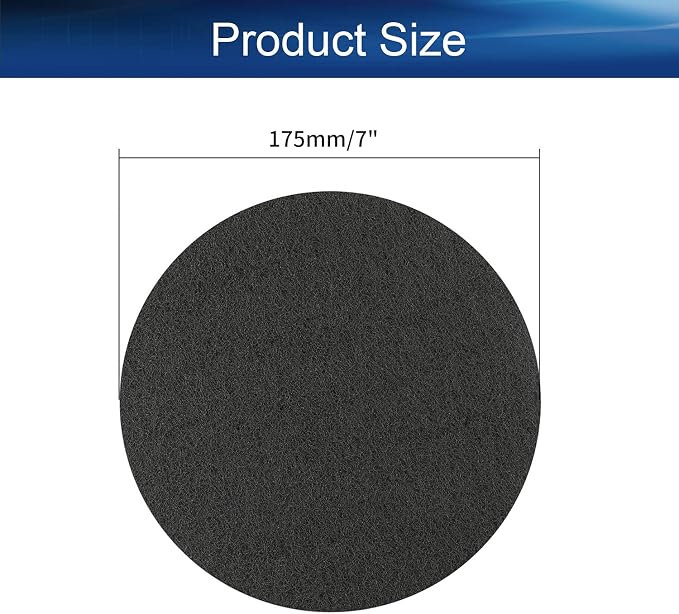 Auniwaig 2Pcs 7 Inch 1000-Grit Drill Power Brush Tile Scrubber Scouring Pads Disc Hook and Loop Cleaning for Bathroom & Kitchen Cleaning Gray