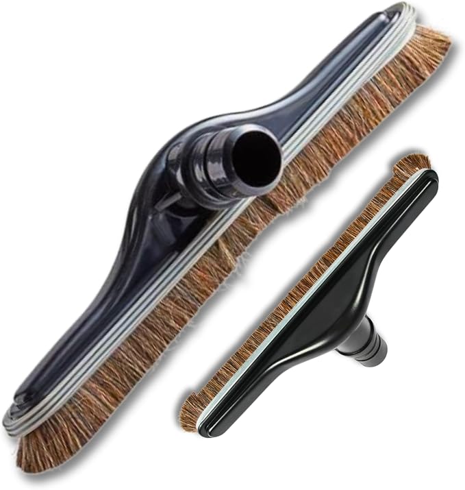 Backpack Vacuum Cleaner Hard Wood Tile Floor Brush 14” Wide with Bumper for Natural Horsehair Soft Bristles Hoover, Sanitaire, Carpet Pro, Proteam Back Pack Vacuums and More